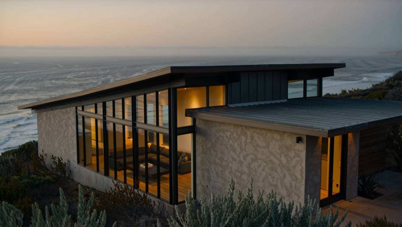 Fire hardened home on a Malibu bluff